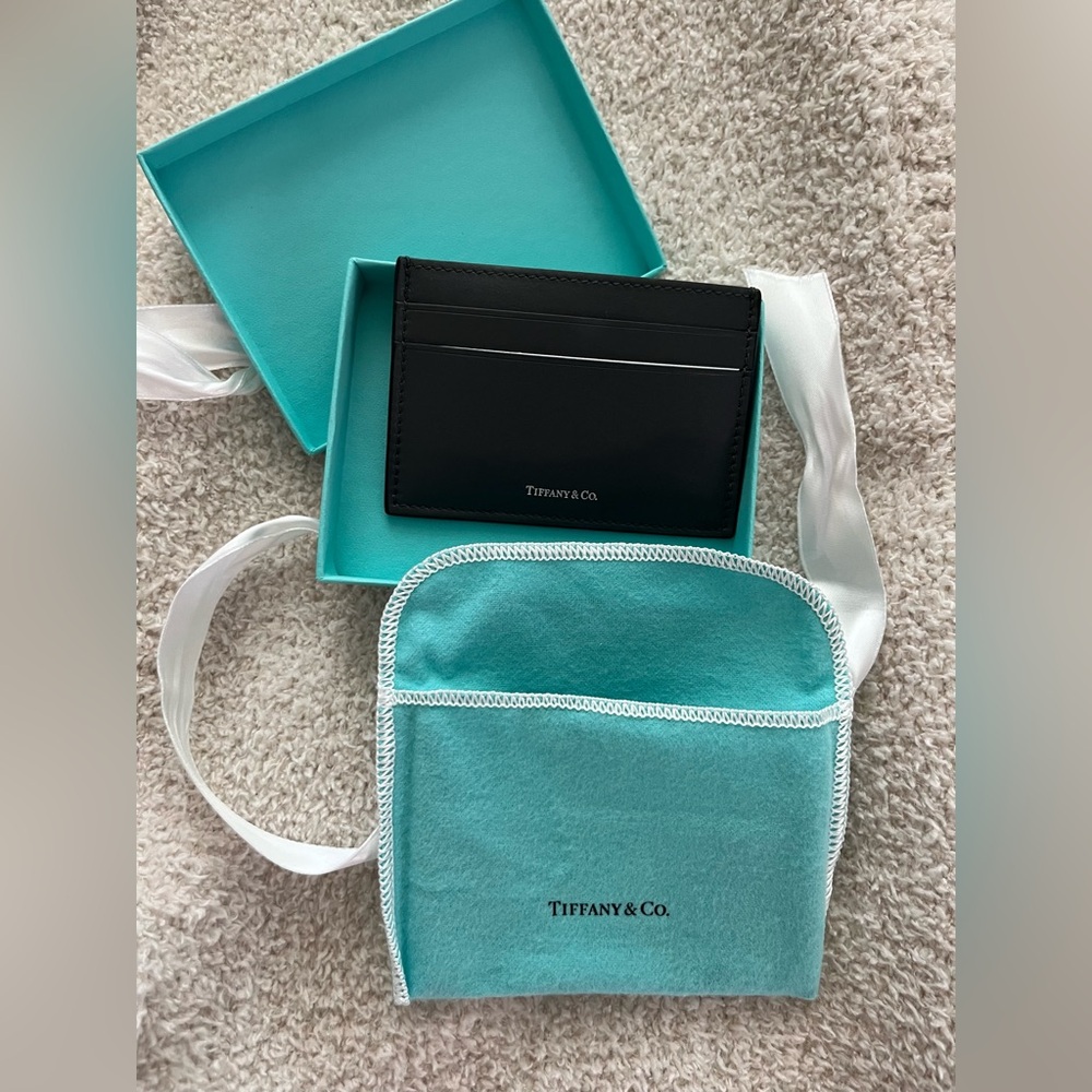 Tiffany & Co. Black Wallet with Signature Blue Packaging